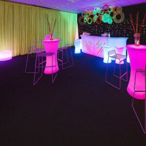 Glow Fluro Black Light Theme Party Equipment Hire Feel Good