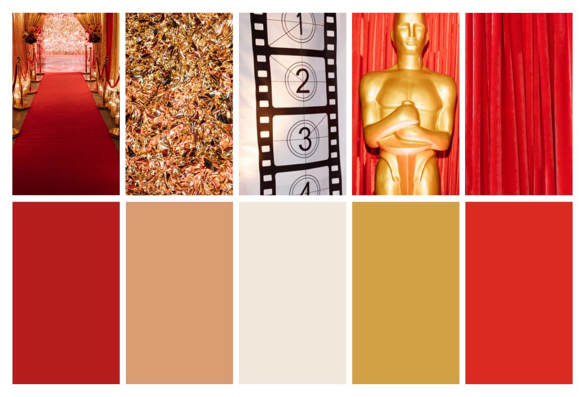 popular colours for a hollywood theme