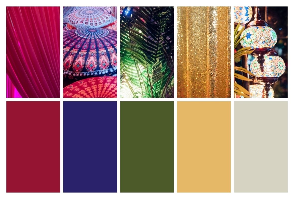 POPULAR COLOURS FOR AN ARABIAN NIGHTS THEME