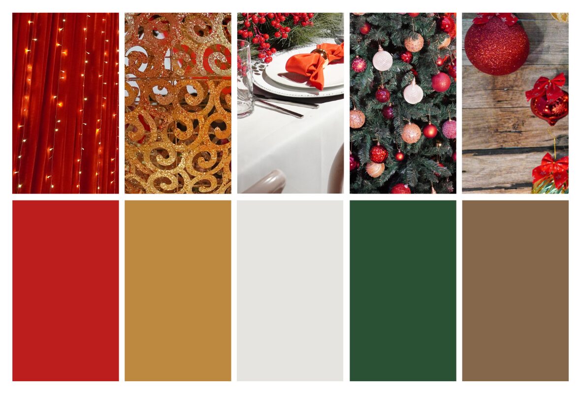 popular colours used for a christmas theme