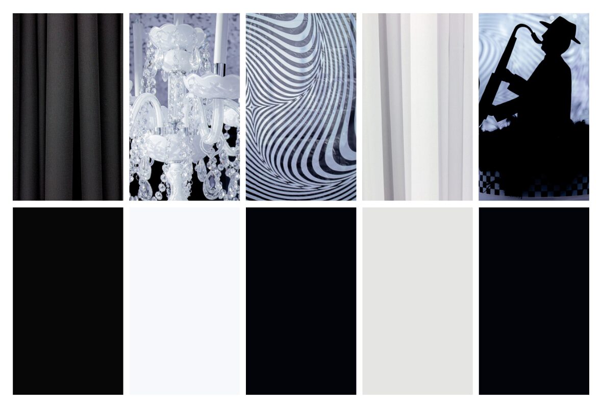 Popular colours to use for a black & white style theme