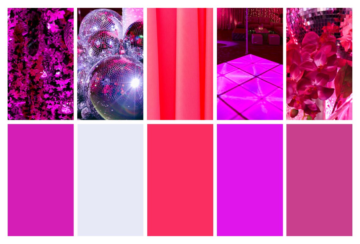 POPULAR COLOURS FOR A PINK EVENT STYLE