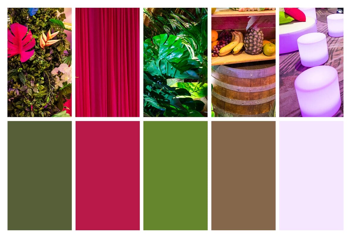 popular colours for a havana nights theme