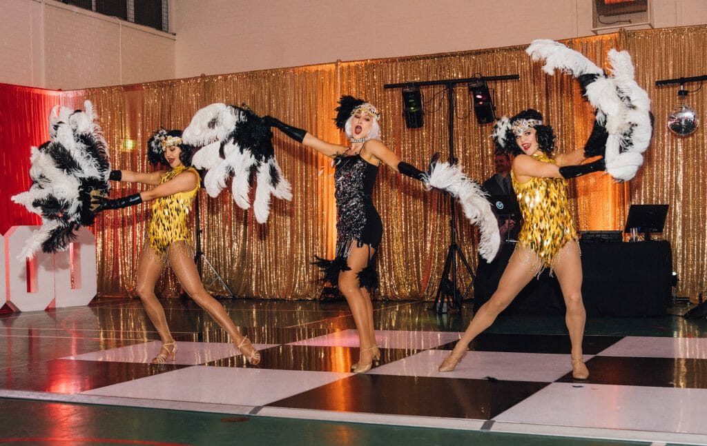 Dancers on the dance floor at a hollywood themed 21st party