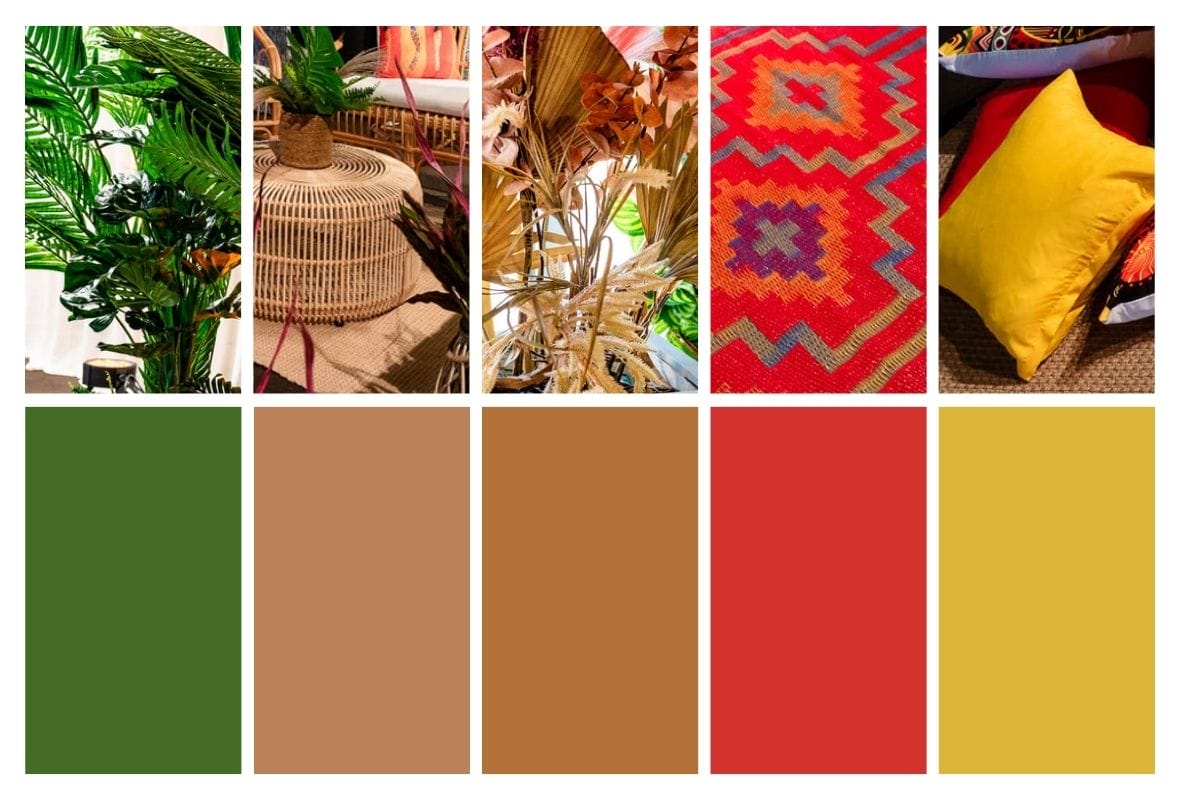 POPULAR COLOURS USED FOR A SAFARI THEME