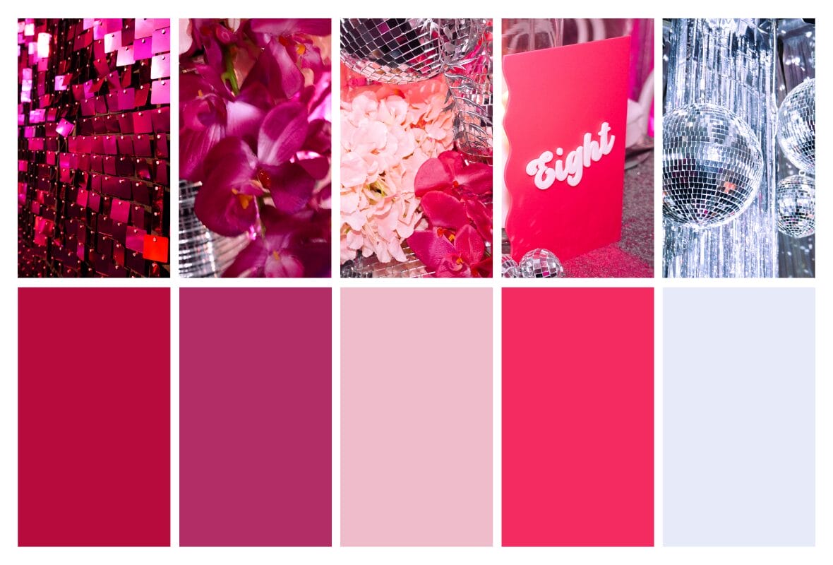 Pink disco colour palette