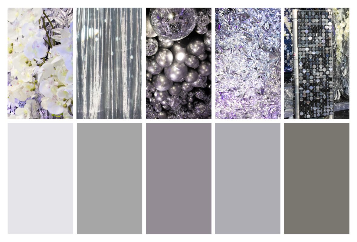 POPULAR COLOURS FOR A SILVER AND WHITE THEME