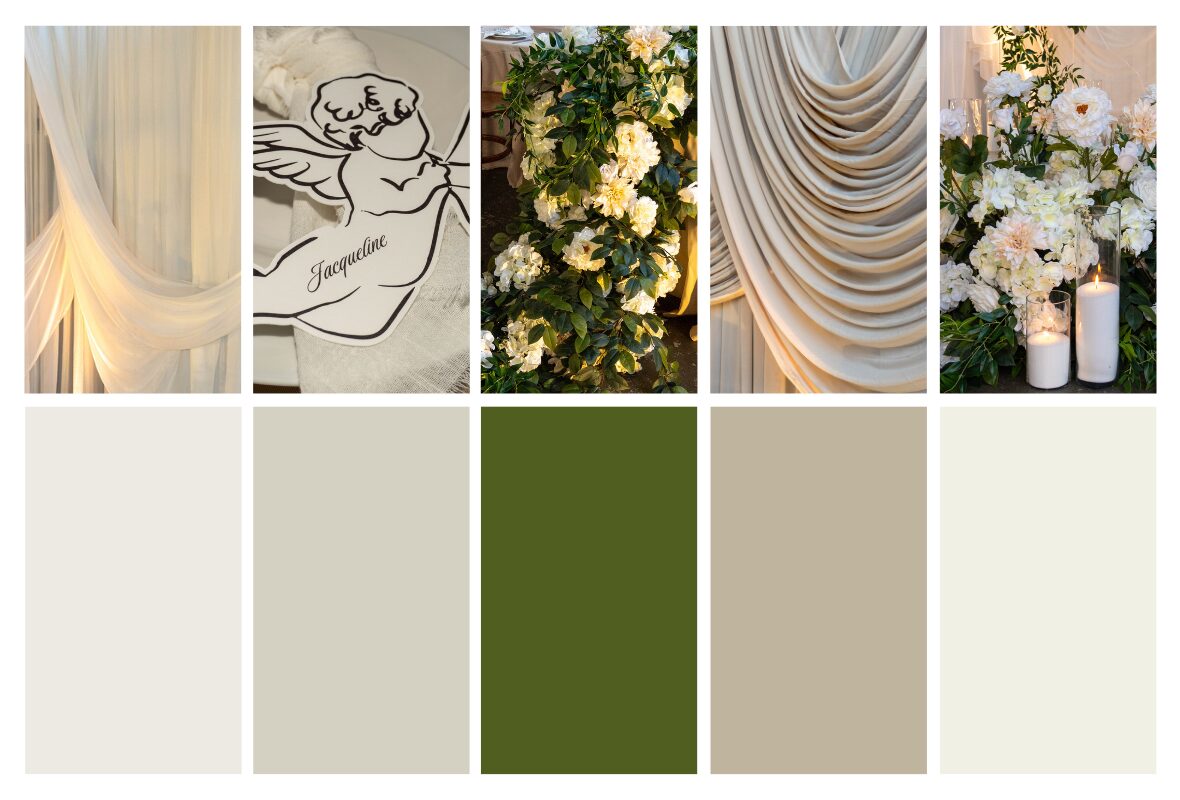 popular colours for a classic romance wedding style