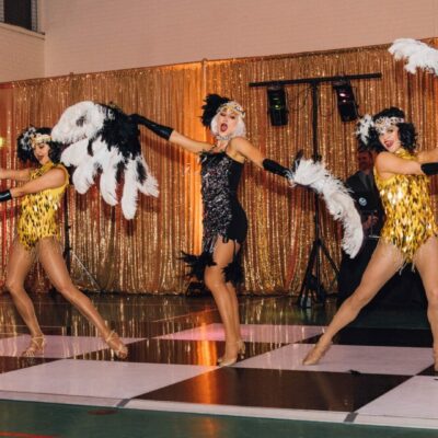 Dancers on the dance floor at a hollywood themed 21st party