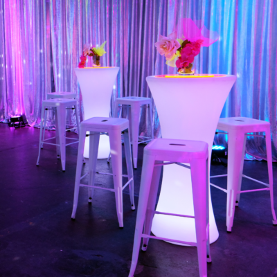 illuminated bar table hire category