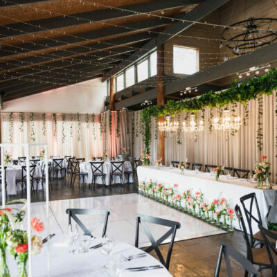 rustic wedding event style reception setup